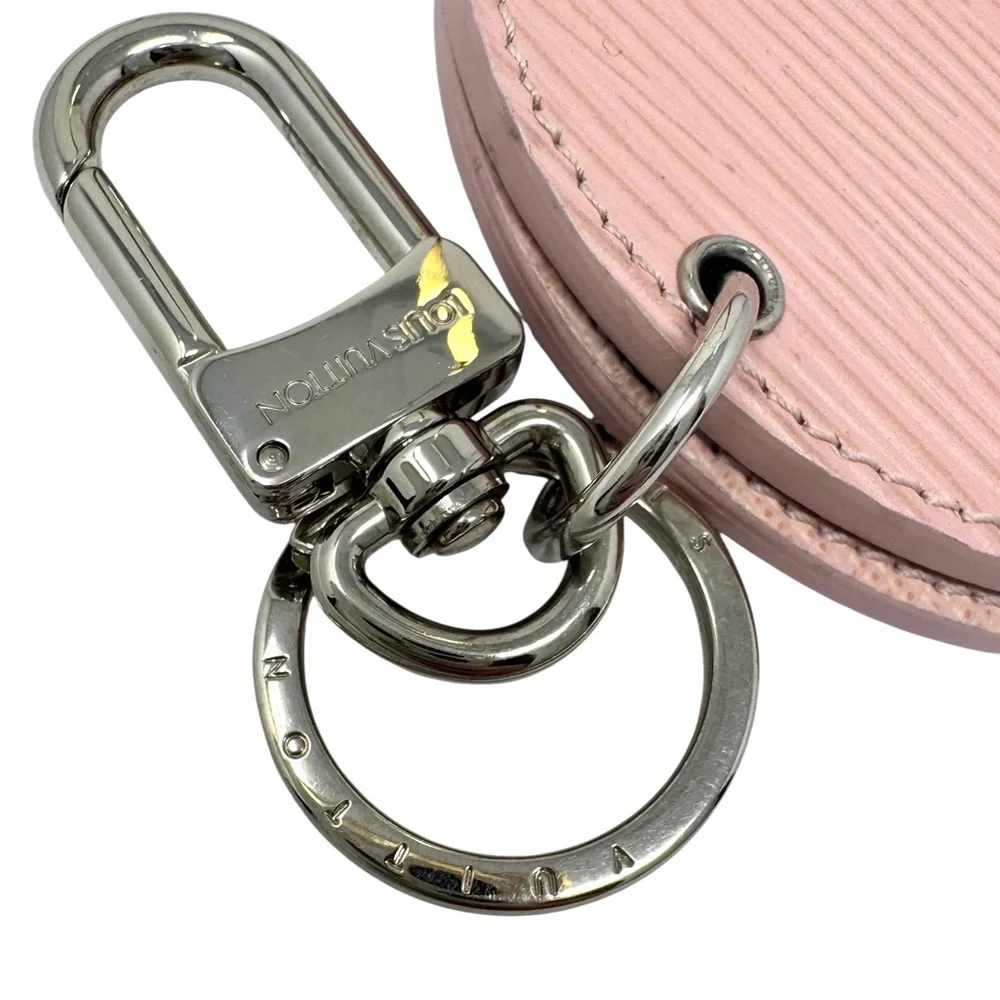 ✨🛍️ Louis Vuitton Pink Rose Ballerine Epi Leather Mirror Bag Charm Key Ring - Picture 4 of 6